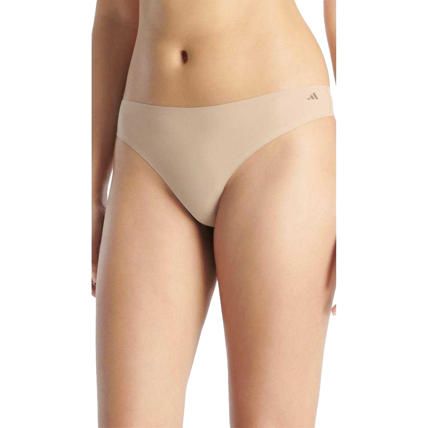 Black-Beige-Cream - Side - Adidas Womens-Ladies Thong (Pack of 3)