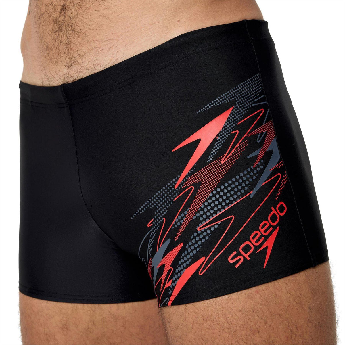 Black-Red - Lifestyle - Speedo Mens Medley Logo Swimming Trunks