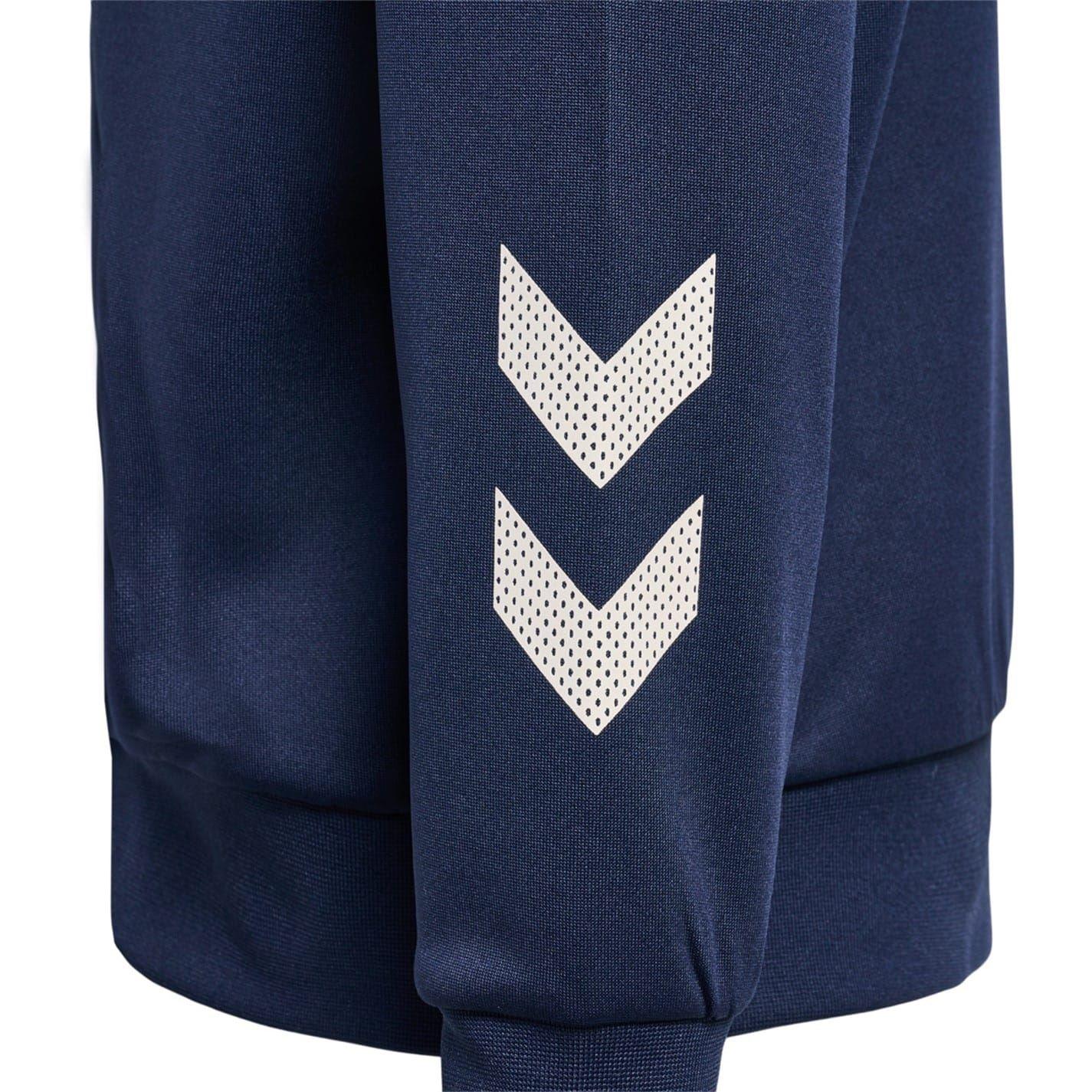 Black - Lifestyle - Hummel Childrens-Kids Marty Colour Block Mock Neck Track Jacket