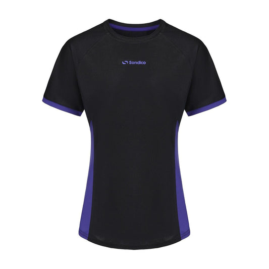 Black - Front - Sondico Womens-Ladies Logo T-Shirt