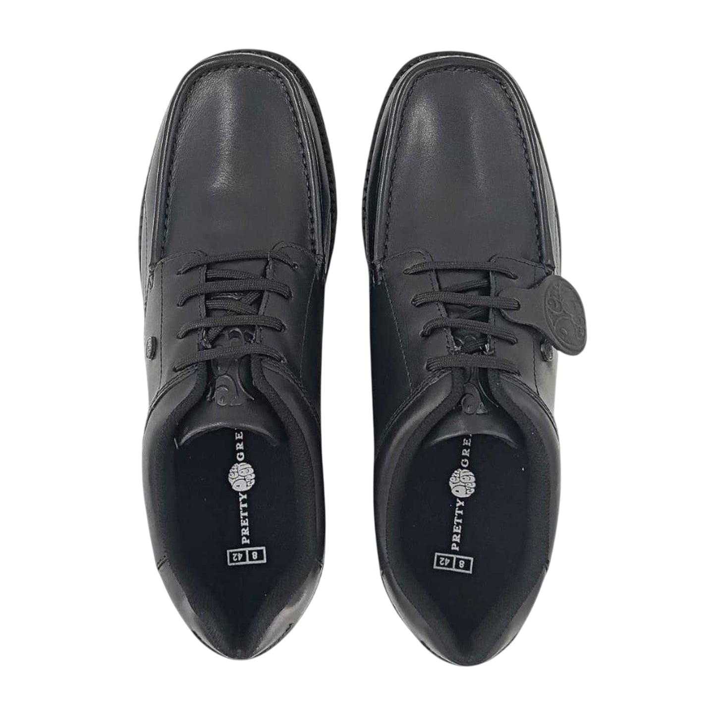 Black - Lifestyle - Pretty Green Mens Brogue Detailing Leather Shoes