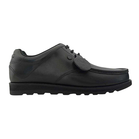 Black - Front - Pretty Green Mens Brogue Detailing Leather Shoes