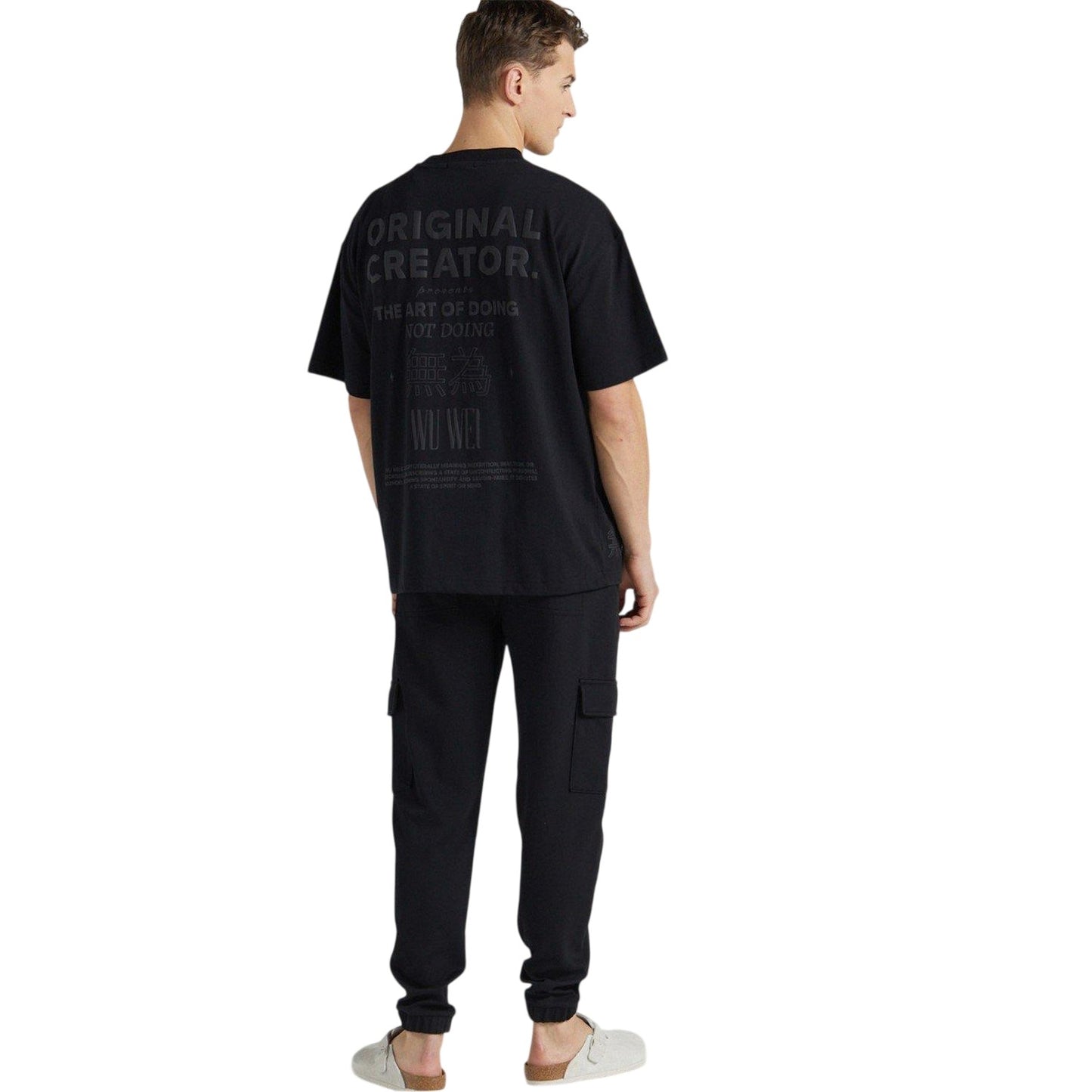 Jet Black - Lifestyle - Original Creator Mens Art Of Doing Not Doing T-Shirt