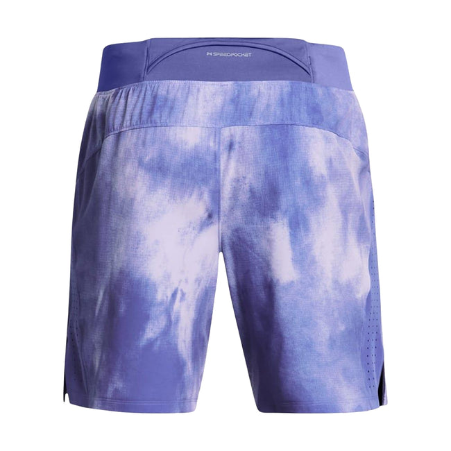 Purple - Back - Under Armour Mens Launch Pro Printed Shorts