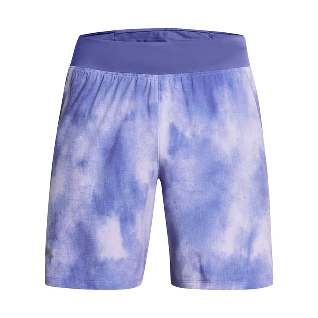 Purple - Front - Under Armour Mens Launch Pro Printed Shorts