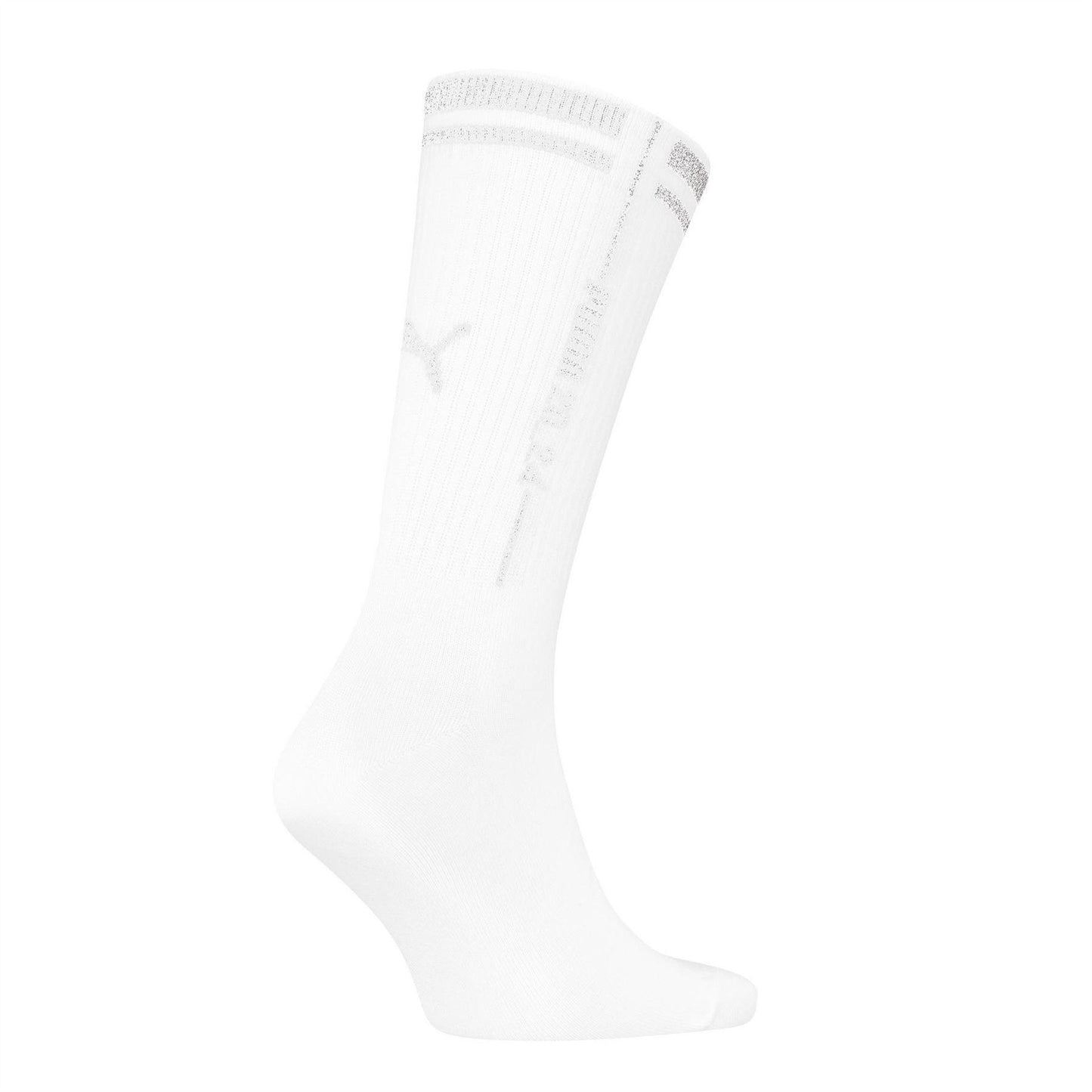 White - Back - Puma Mens Logo Crew Socks