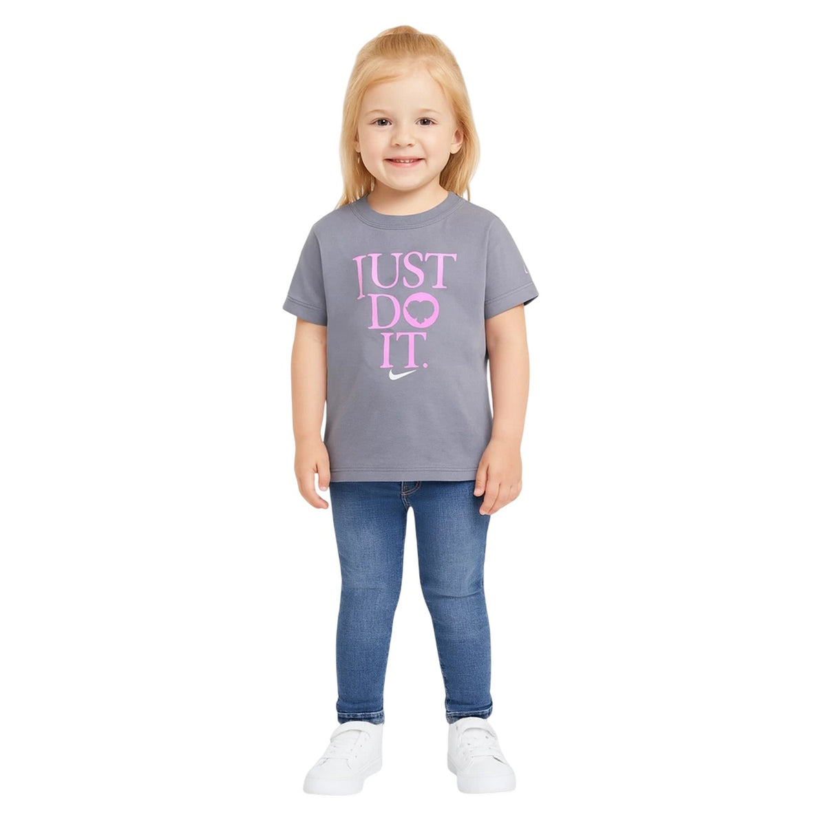 Smoke Grey - Side - Nike Childrens-Kids Game Swoosh T-Shirt
