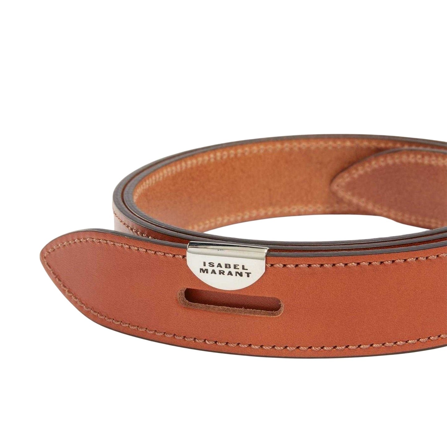 Natural - Side - Isabel Marant Womens-Ladies Lecce Leather Belt