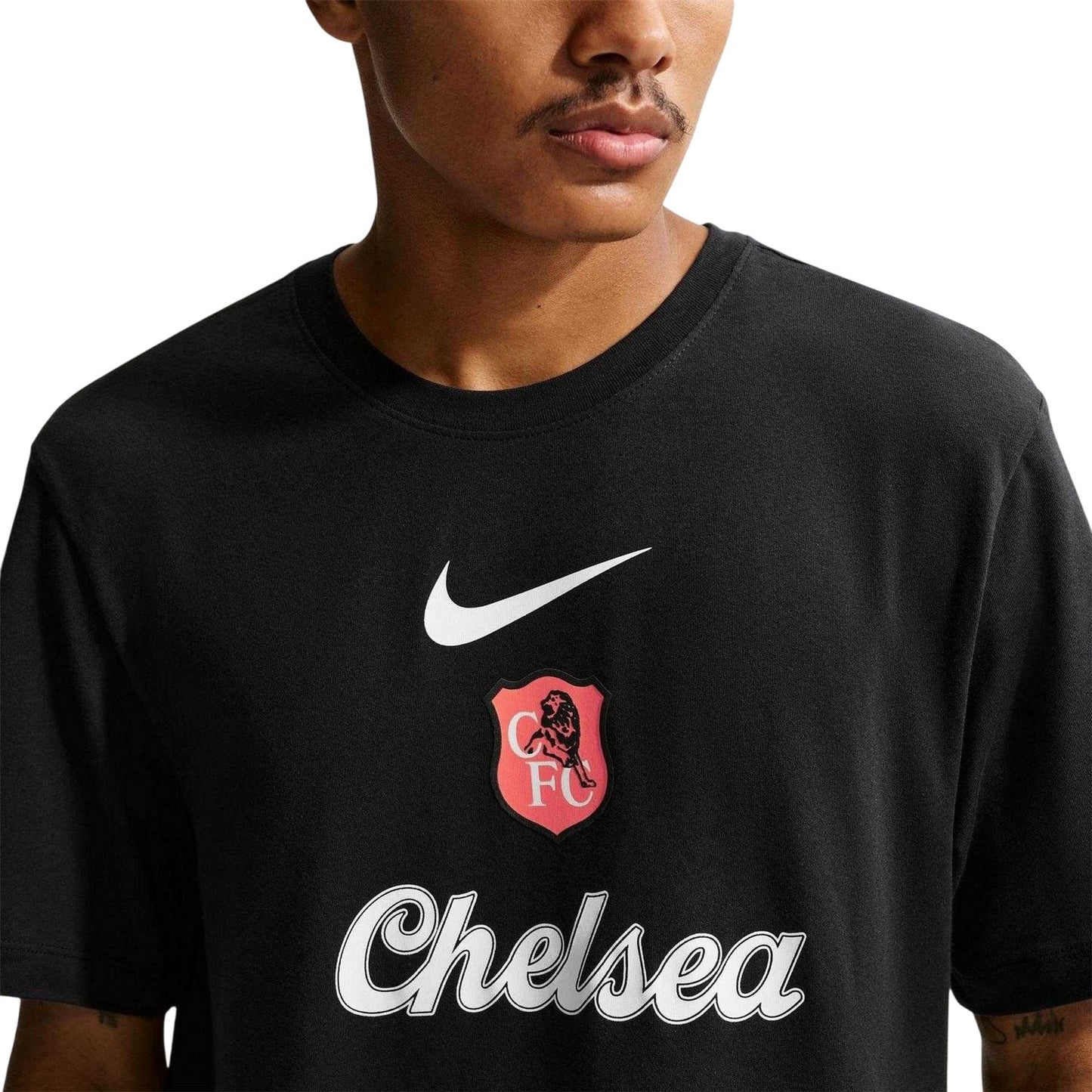 Navy-White - Side - Nike Mens 2025-2026 Crest T-Shirt