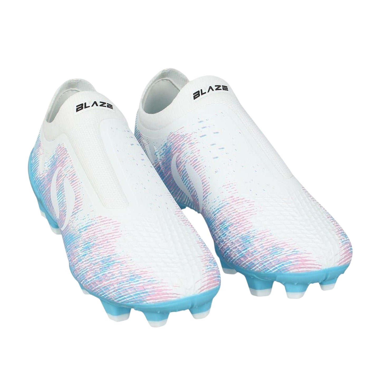 White-Pink-Blue - Lifestyle - Sondico Childrens-Kids Blaze Graphic Print Football Boots