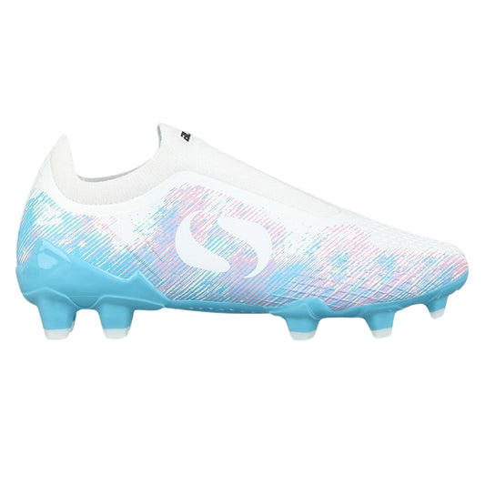 White-Pink-Blue - Front - Sondico Childrens-Kids Blaze Graphic Print Football Boots