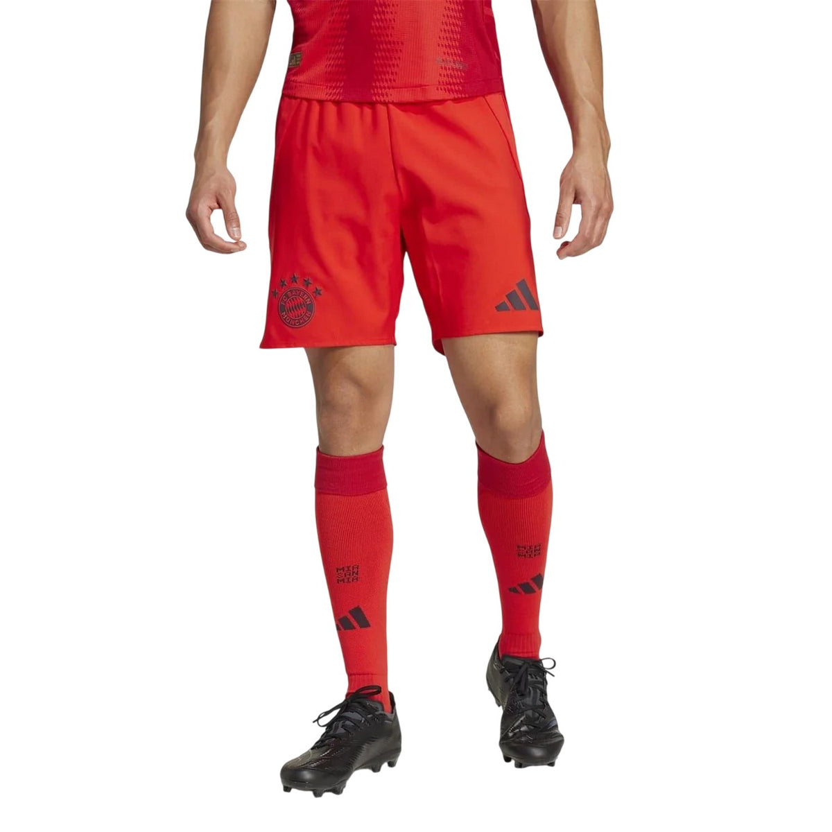 Red - Pack Shot - Adidas Mens FC Bayern Munich Football Shorts