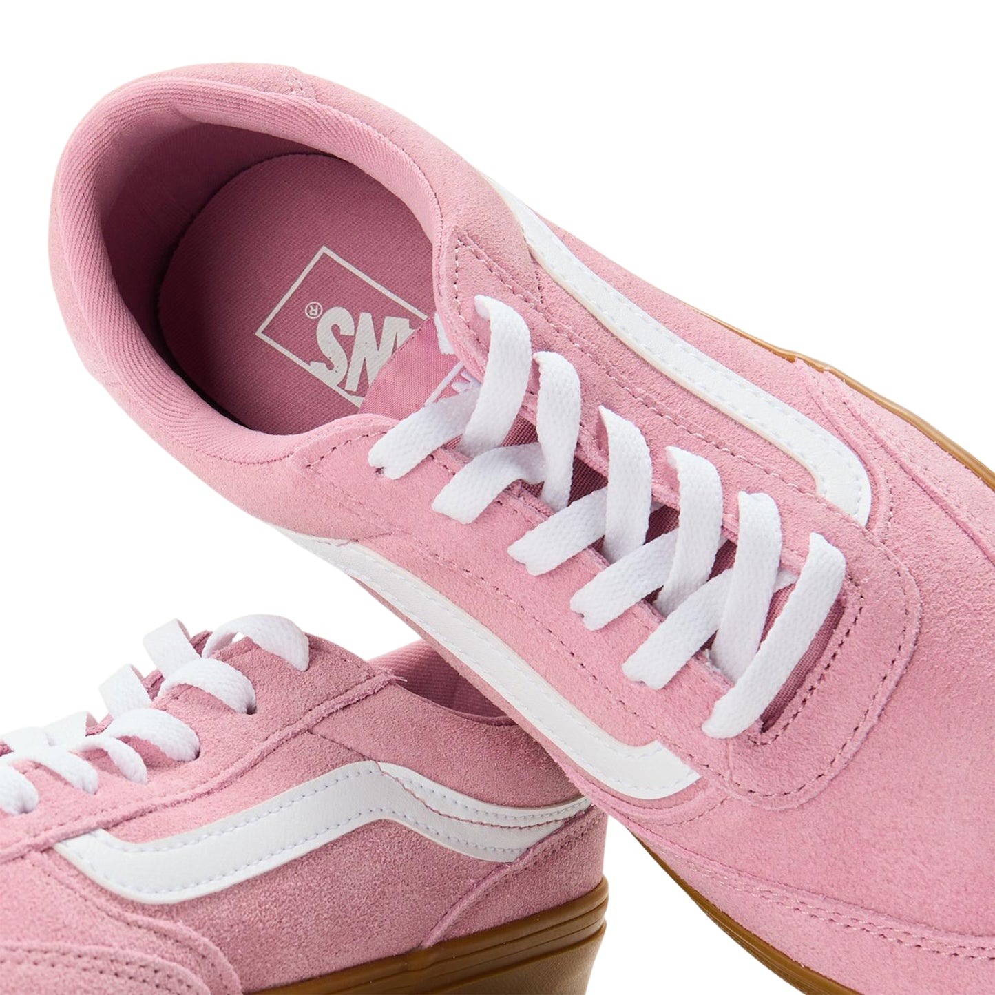 Dawn Pink - Lifestyle - Vans Womens-Ladies Brooklyn Suede Trim Shoes