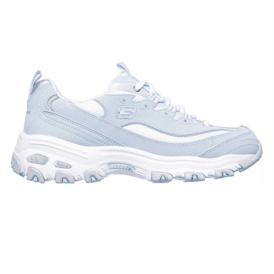 Lavender - Front - Skechers Womens-Ladies D'Lites Biggest Fan Nubuck Trainers