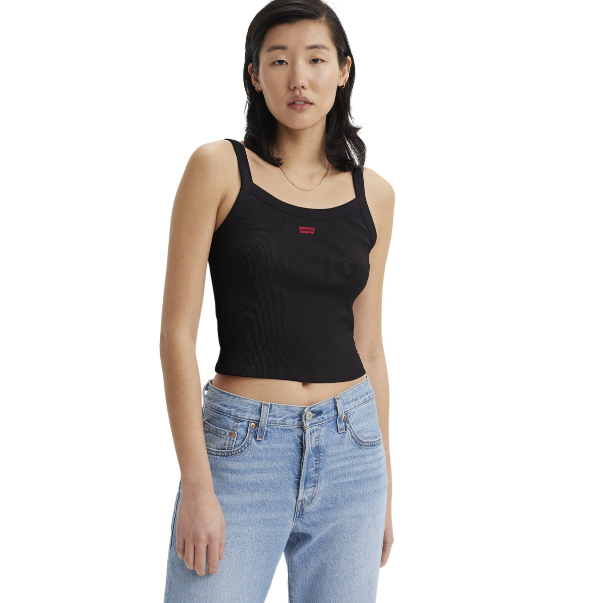 Black - Lifestyle - Levis Womens-Ladies Essential Sporty Logo Tank Top