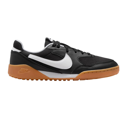 Black-White-Gum - Front - Nike Womens-Ladies Manta Suede Panel Shoes