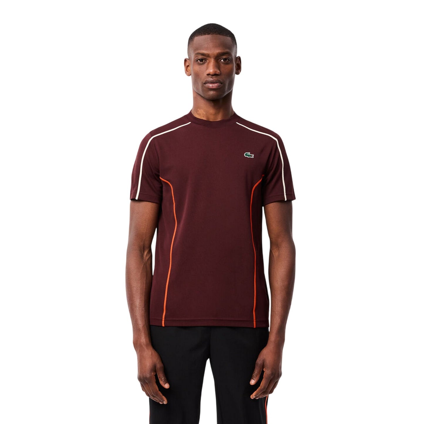 Brown - Lifestyle - Lacoste Mens Ultra Dry Regular Tennis T-Shirt
