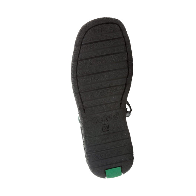 Black - Side - Kickers Girls Fragma Pop Leather School Shoes