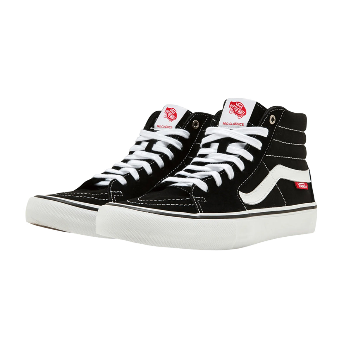 Black - Lifestyle - Vans Womens-Ladies SK8-Hi Canvas High Top Trainers
