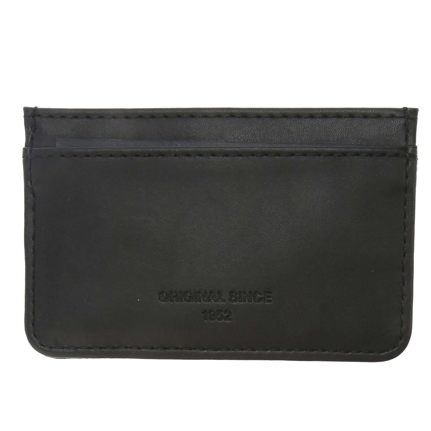 Black - Back - Fred Perry Scotch Grain Leather Card Holder