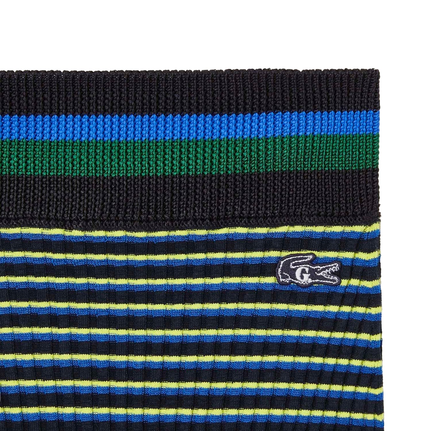 Blue - Side - Lacoste Womens-Ladies Goop Rib Knit Shorts