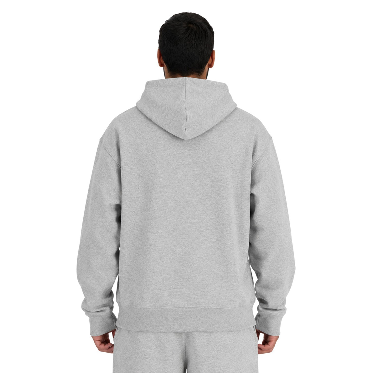 Grey - Back - New Balance Mens Regular Long-Sleeved Hoodie