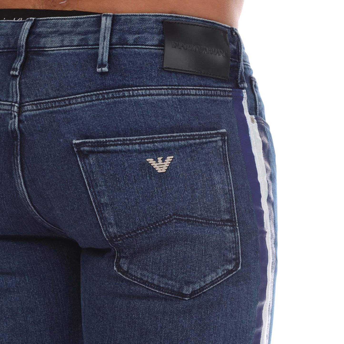 Denim - Side - Armani Mens J06 Slim Jeans