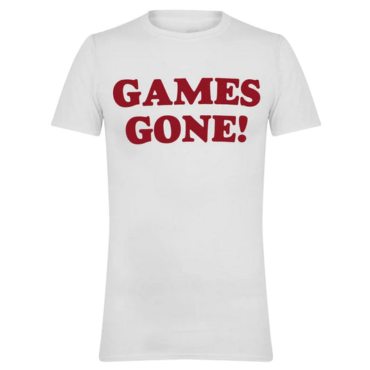White - Front - AWD Mens Games Gone Graphic Print T-Shirt