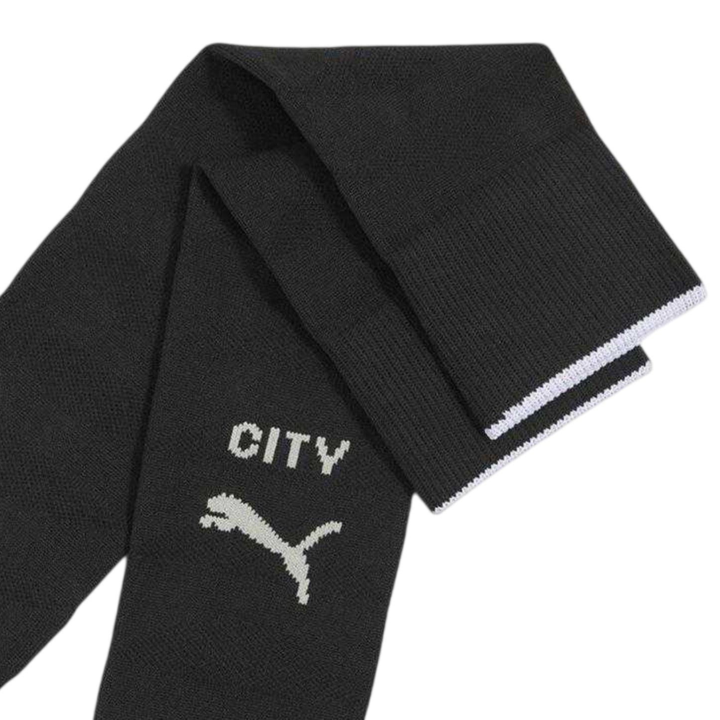 Black-White - Back - Puma Unisex Adult 2025-2026 Manchester City FC Away Socks