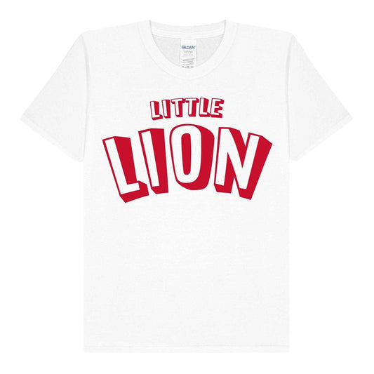 White - Front - AWD Childrens-Kids Little Lion Printed Soft T-Shirt