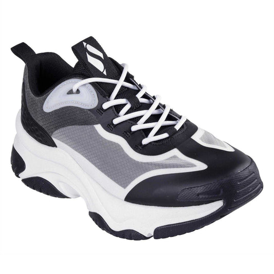 White-Black - Front - Skechers Mens Moonhiker Low Cut Trainers