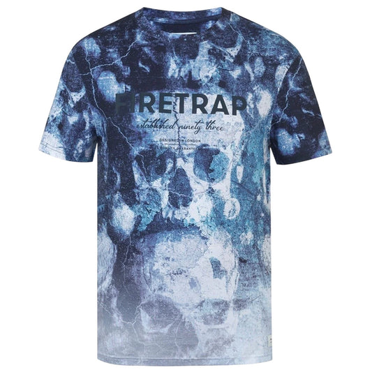 Navy - Front - Firetrap Mens Sub Skulls T-Shirt