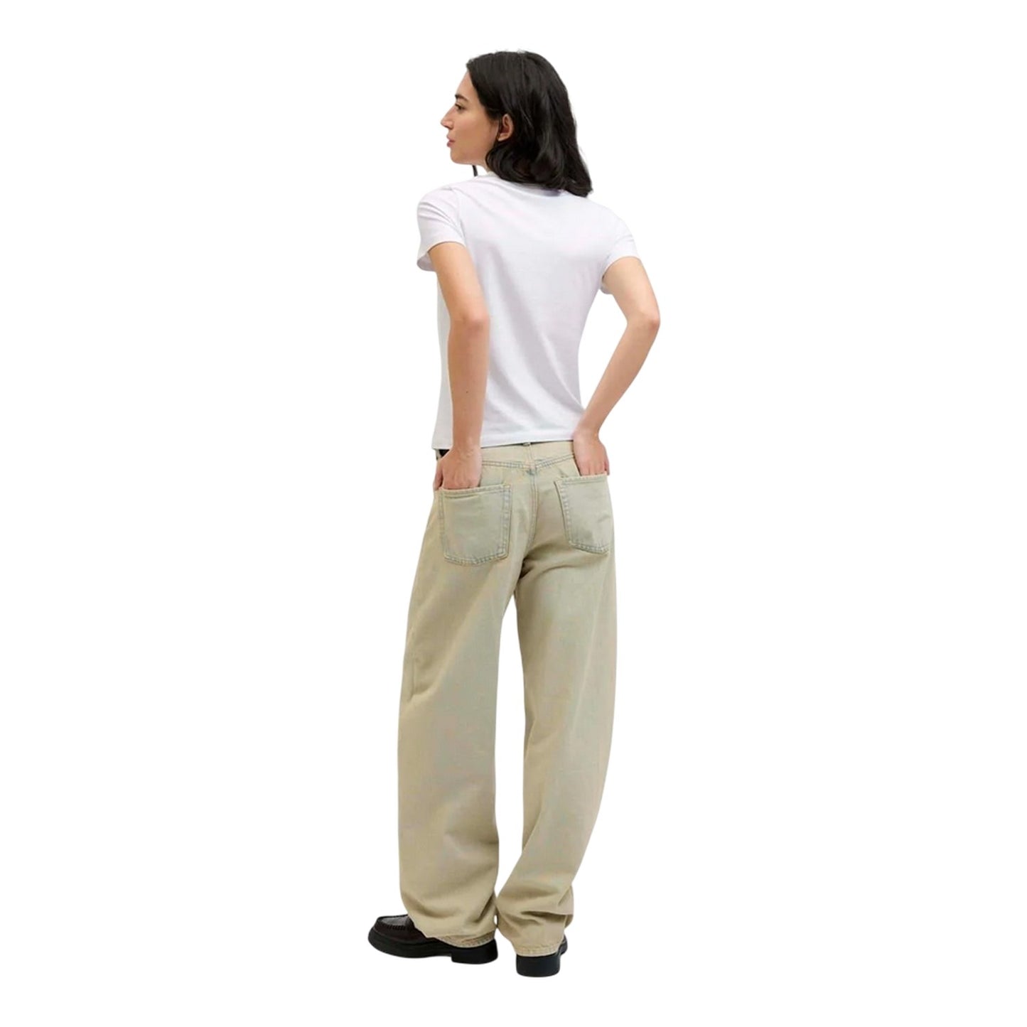 Bright White - Lifestyle - JJXX Womens-Ladies Plain Crew Neck T-Shirt