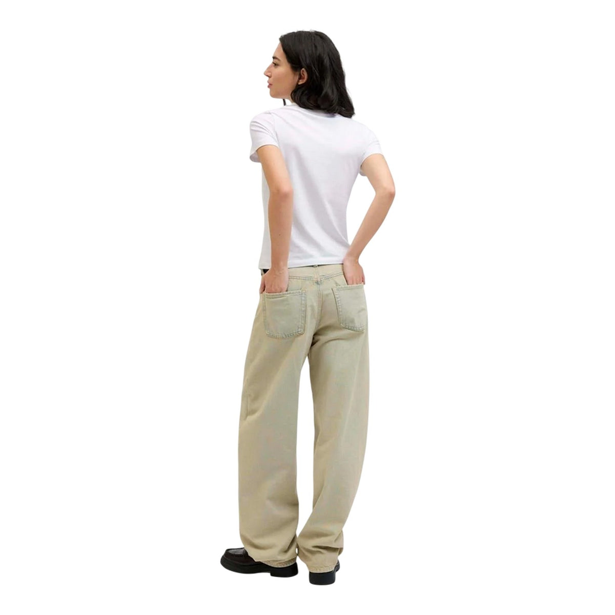Bright White - Lifestyle - JJXX Womens-Ladies Plain Crew Neck T-Shirt