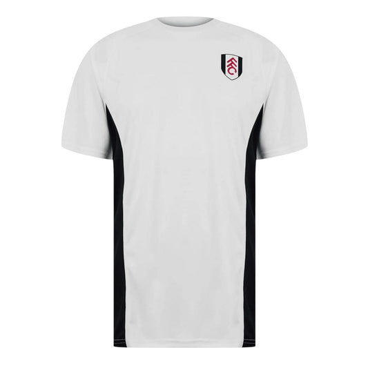 White - Front - Fulham FC Unisex Adult T-Shirt