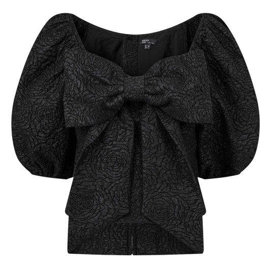 Black - Front - Nobody´s Child Womens-Ladies Sweetheart Regular Puff Sleeve Mini Dress