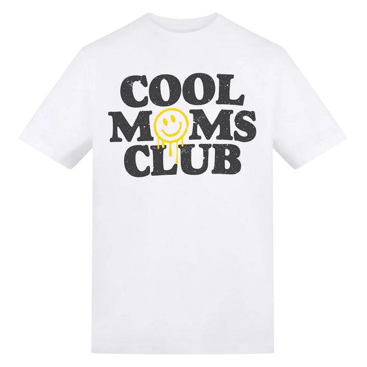 White - Front - AWD Womens-Ladies Cool Moms Club T-Shirt