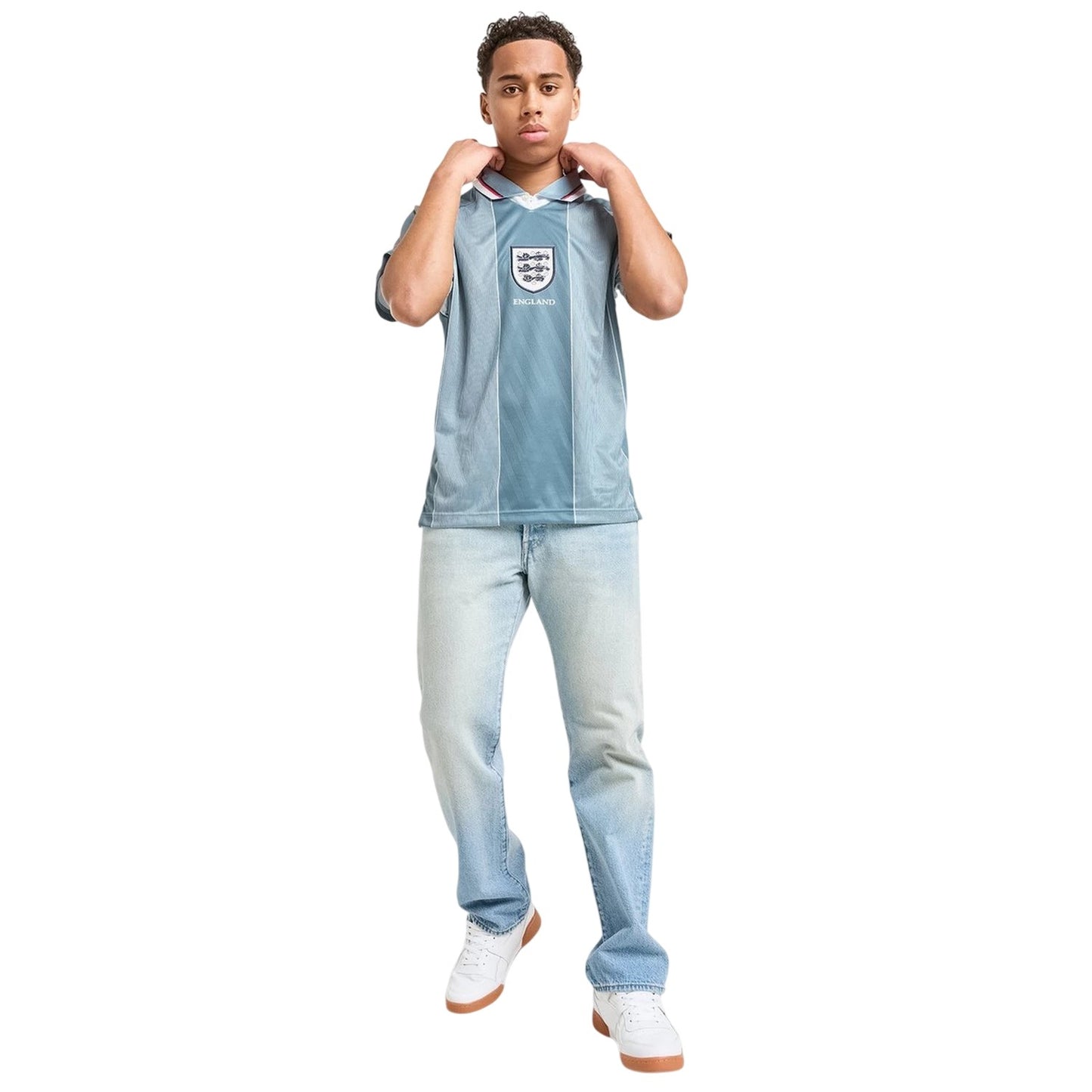 Grey-White - Pack Shot - Score Draw Mens England Cricket Away Jersey