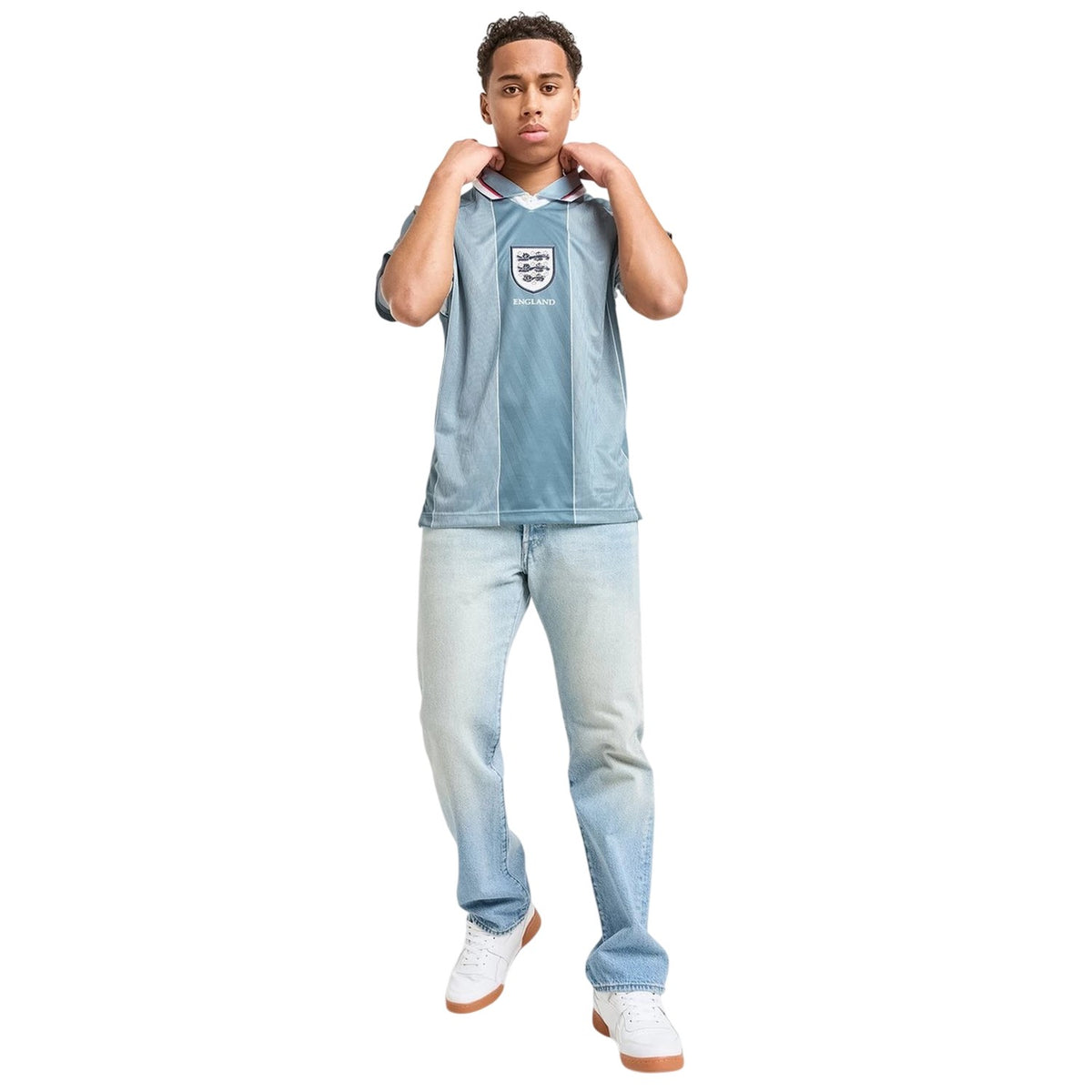 Grey-White - Pack Shot - Score Draw Mens England Cricket Away Jersey