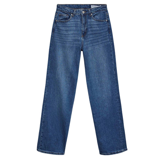 Denim Blue - Front - Vero Moda Womens-Ladies Ra380 Wide Leg Jeans