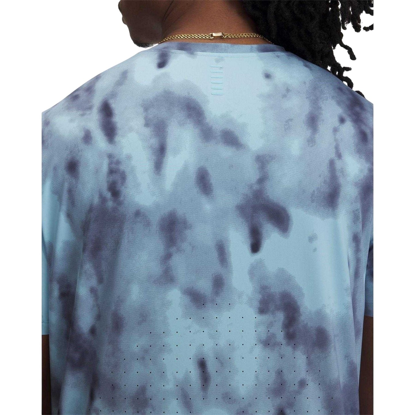 Blue - Side - Under Armour Mens Launch Elite Tie Dye T-Shirt