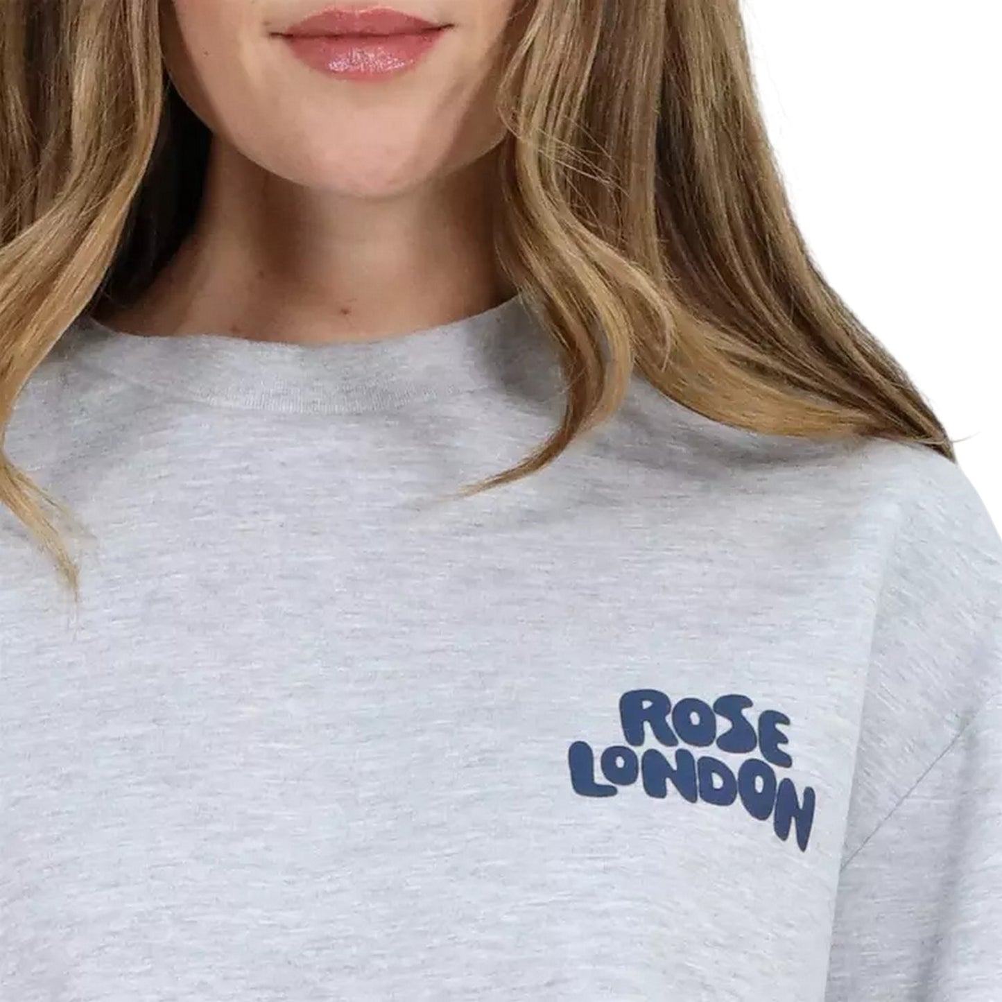 Grey Marl - Lifestyle - Rose London Girls Sports Club Crop T-Shirt