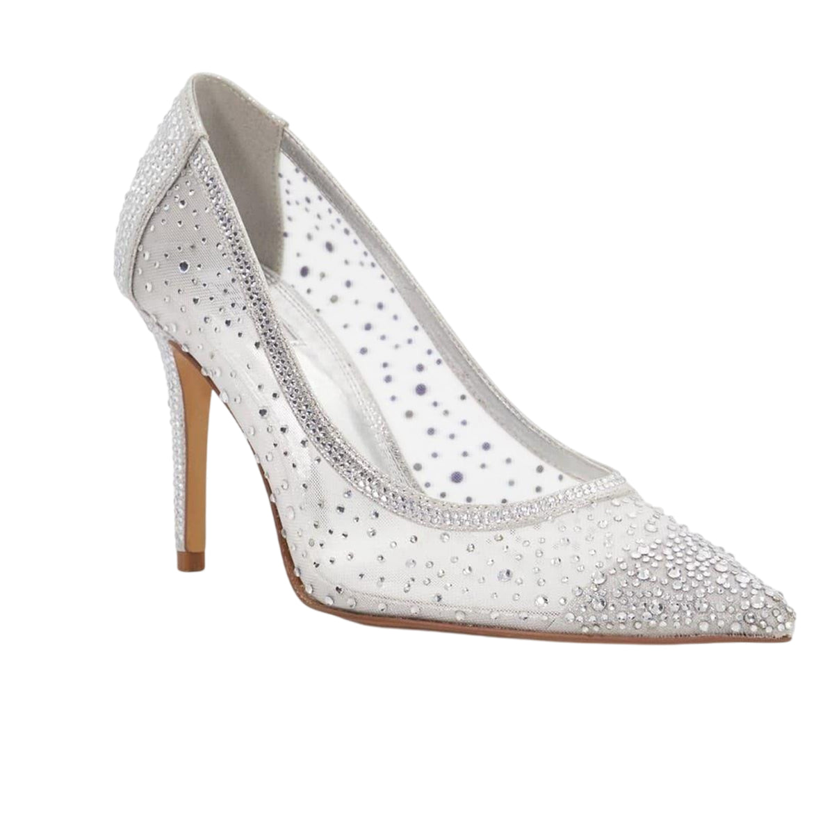 Silver - Lifestyle - Dune London Womens-Ladies Brightest Stiletto Heel Court Shoes