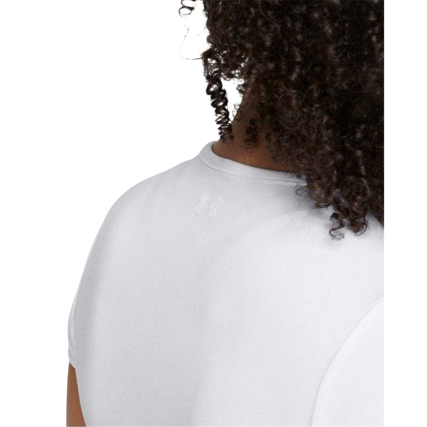 White - Side - Under Armour Womens-Ladies Meridian Cropped T-Shirt