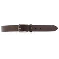 Brown - Back - Lacoste Plain Leather Belt
