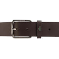 Brown - Side - Lacoste Plain Leather Belt