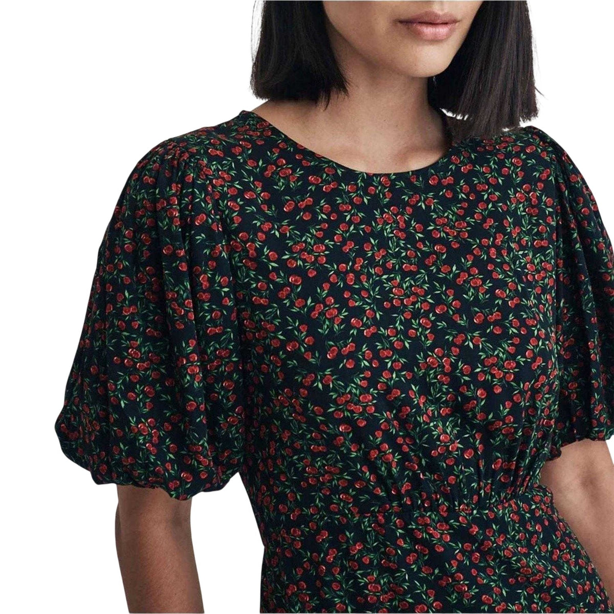 Multicoloured - Side - Nobody´s Child Womens-Ladies Puff Sleeve Midi Dress