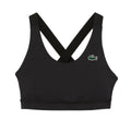 Black - Front - Lacoste Womens-Ladies Logo Sports Bra