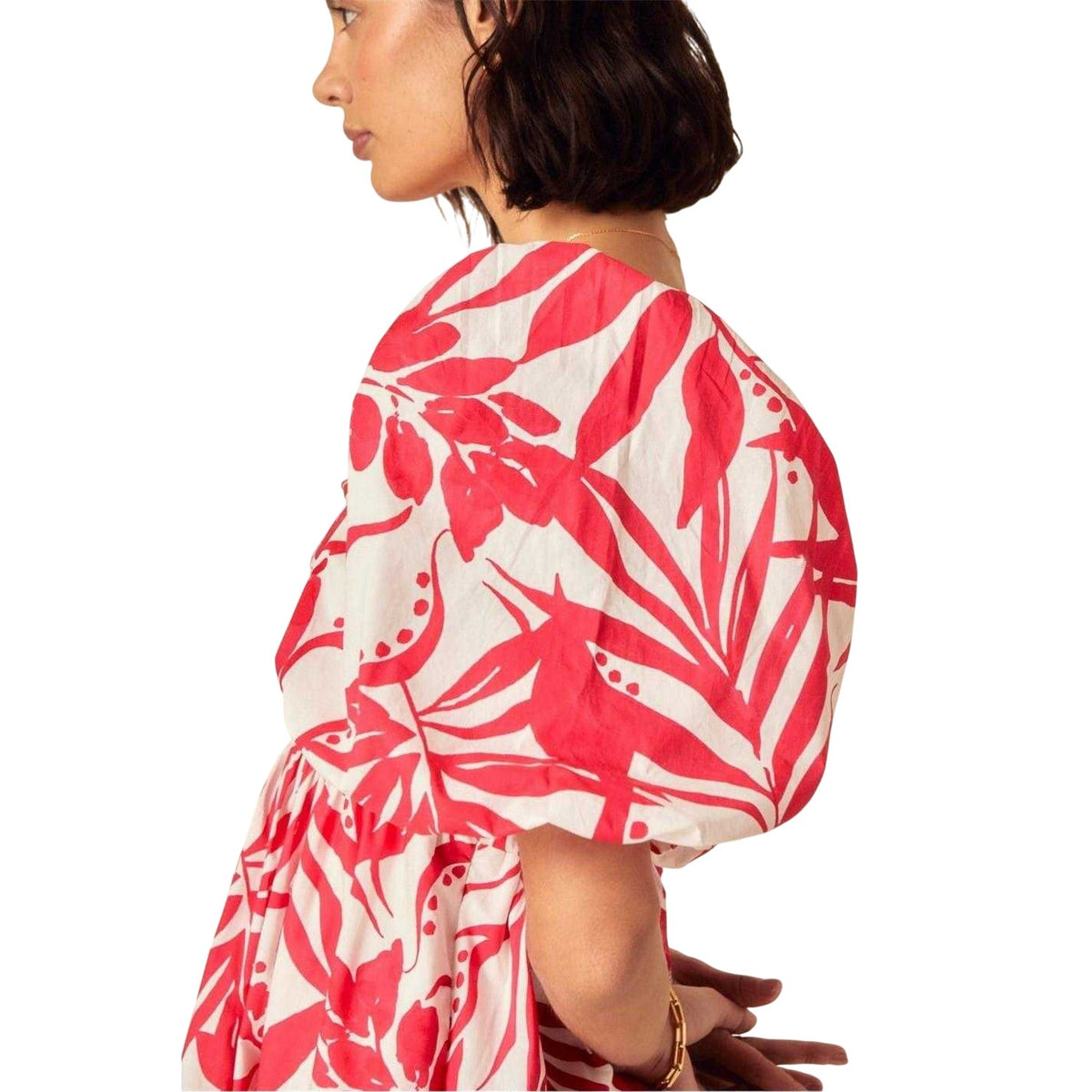 Red - Side - Nobody´s Child Womens-Ladies Nova Floral A-line Mini Dress
