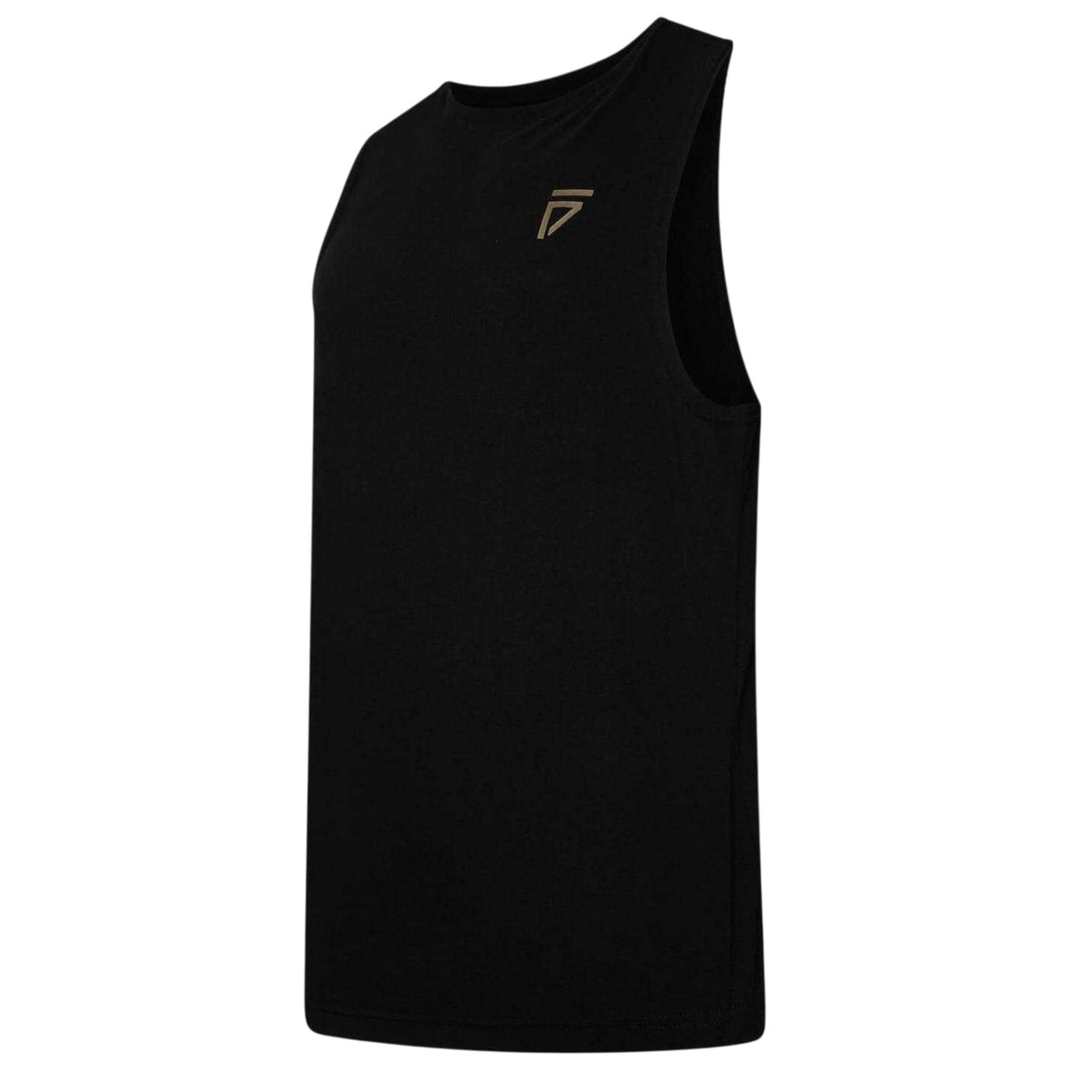 Black - Side - Gym King Mens Loose Fit Sleeveless Boxing Tank Top